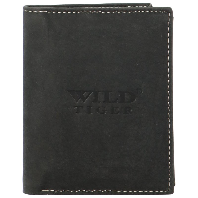 Pánská kožená peněženka na výšku Wild Judern, černá