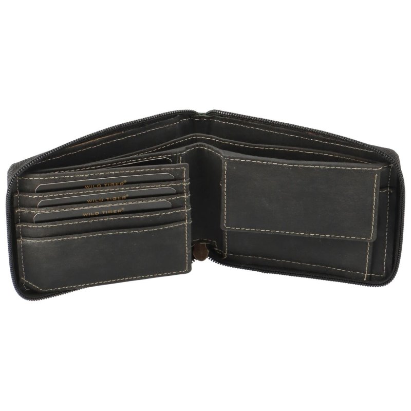 Pánská kožená peněženka Wild Tobin, černá