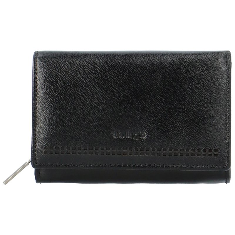 Dámská kožená malá peněženka Bellugio Gialla, černá