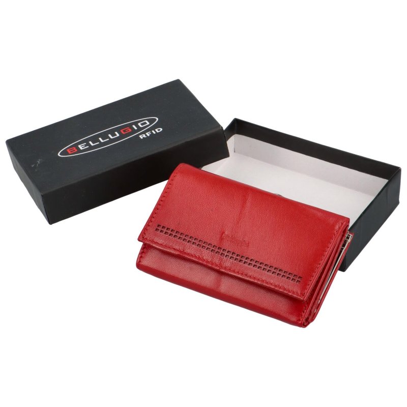 Dámská kožená peněženka Bellugio  Ambra, tmavě červená