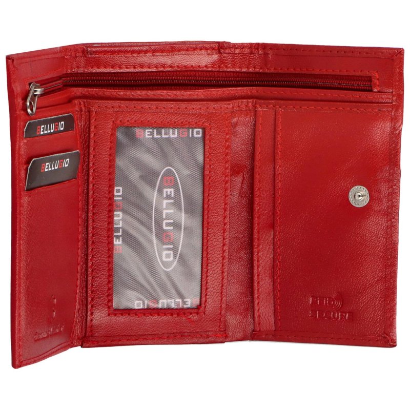 Dámská kožená peněženka Bellugio  Ambra, tmavě červená