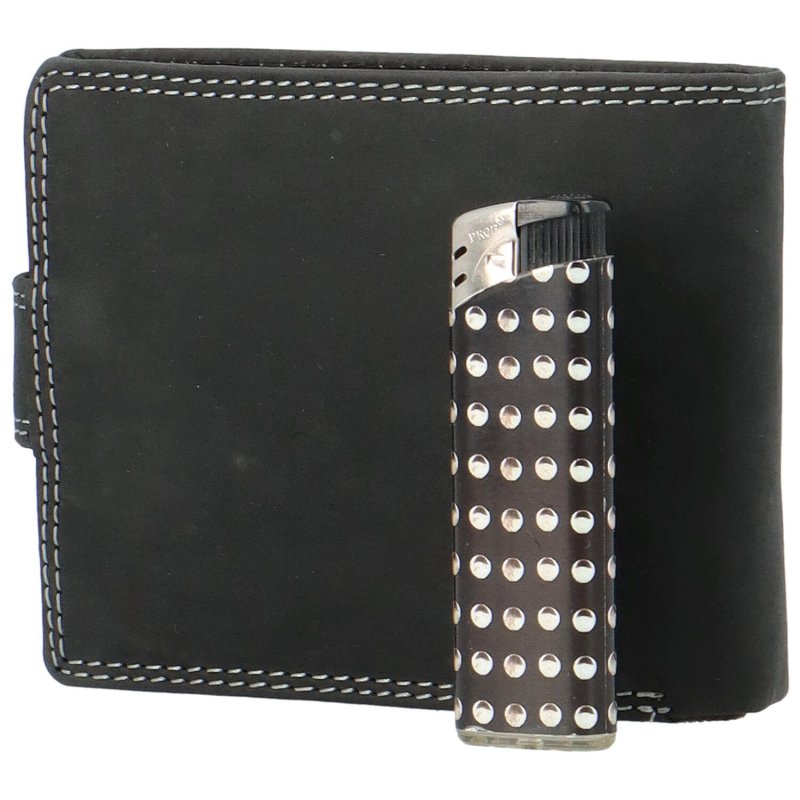 Pánská kožená peněženka Zvěrokruh Kozoroh Saimon, černá