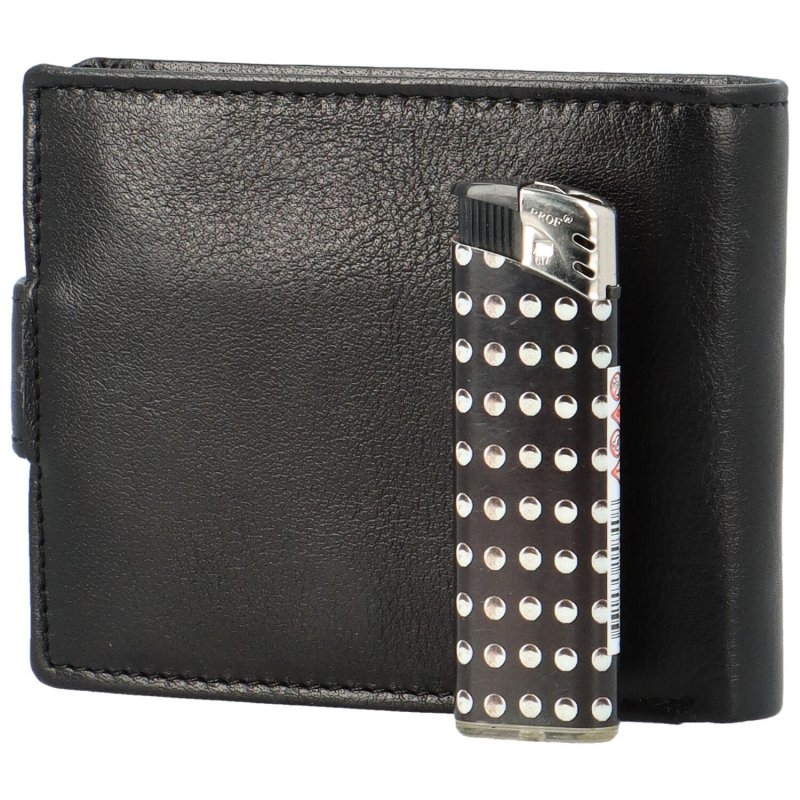 Pánská kožená peněženka na šířku Bellugio Milo, černá