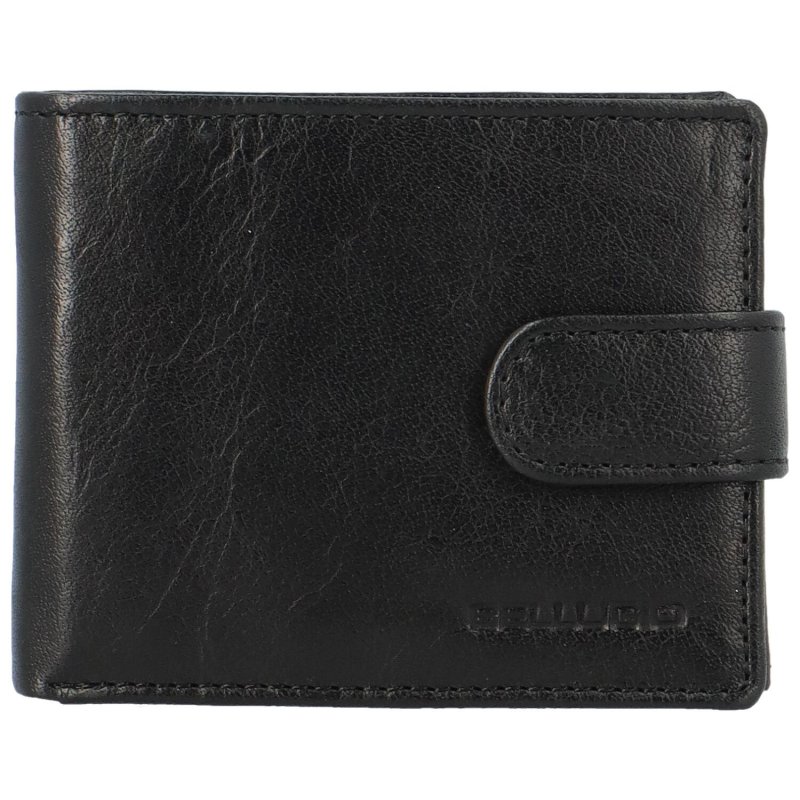 Pánská kožená peněženka na šířku Bellugio Bodhi, černá