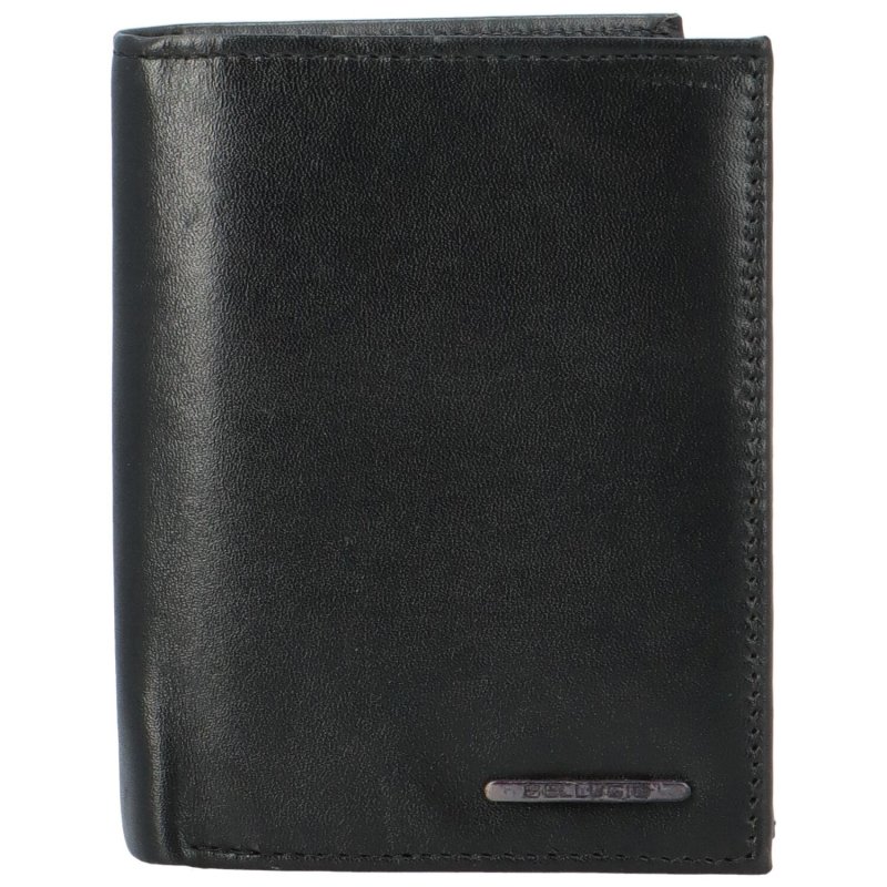 Pánská kožená peněženka na výšku Bellugio Aarav, černá