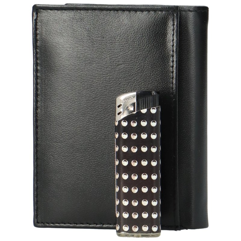 Pánská kožená peněženka na výšku Bellugio Luvis, černá