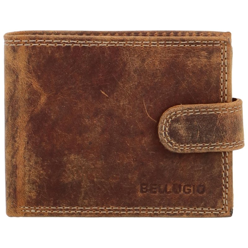 Pánská kožená peněženka Bellugio Mason, světle hnědá