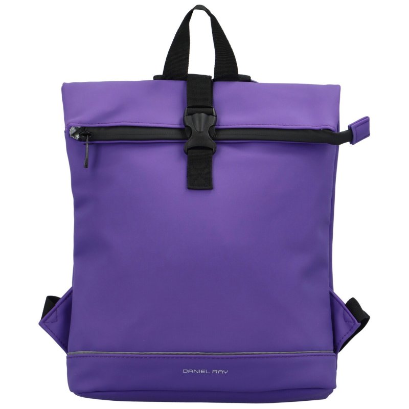 Stylový dámský pogumovaný batoh Santalina, fialová
