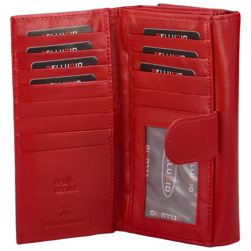 Dámská kožená peněženka Bellugio Utaraxa, červená