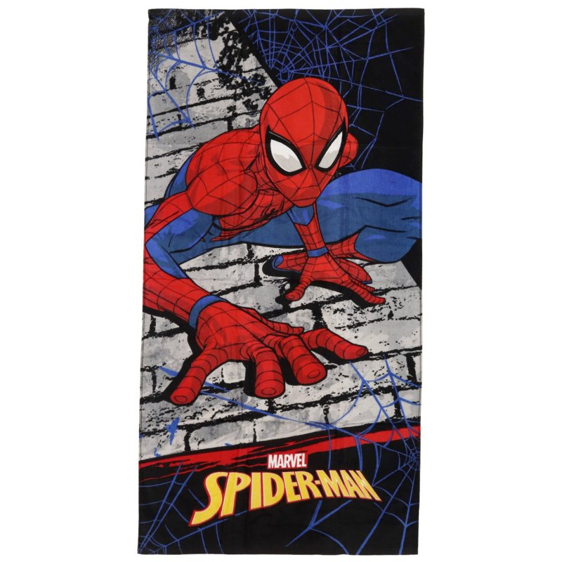 Hravý dětský ručník Spiderman, červená