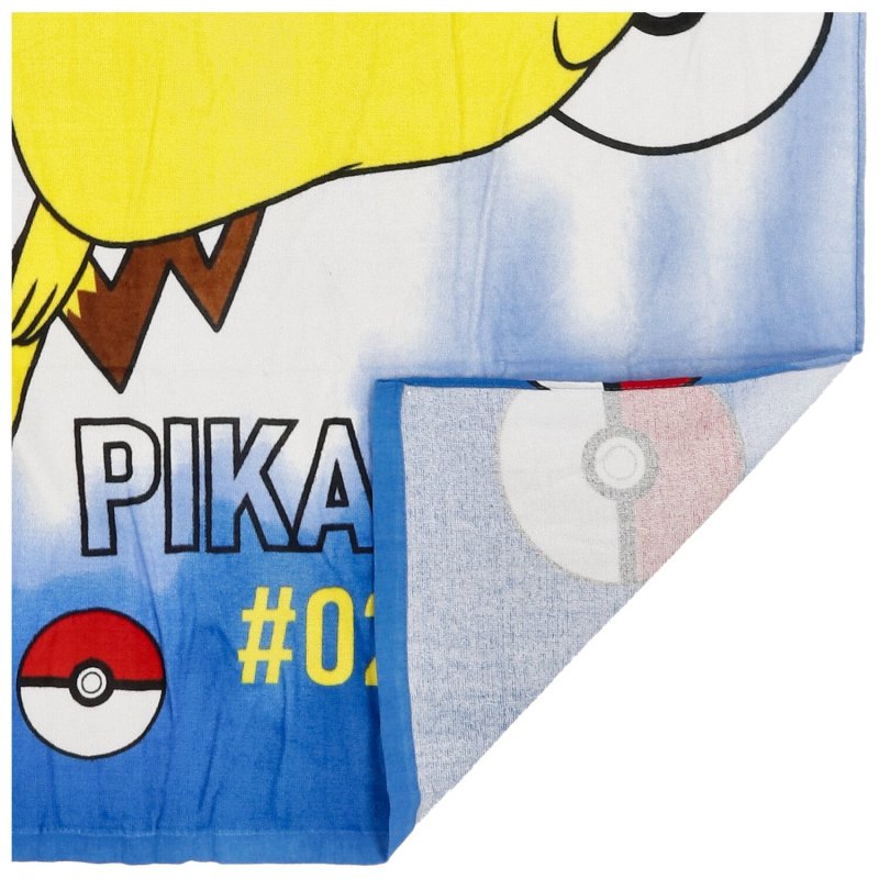 Hravý dětský ručník Pikachu, modrá