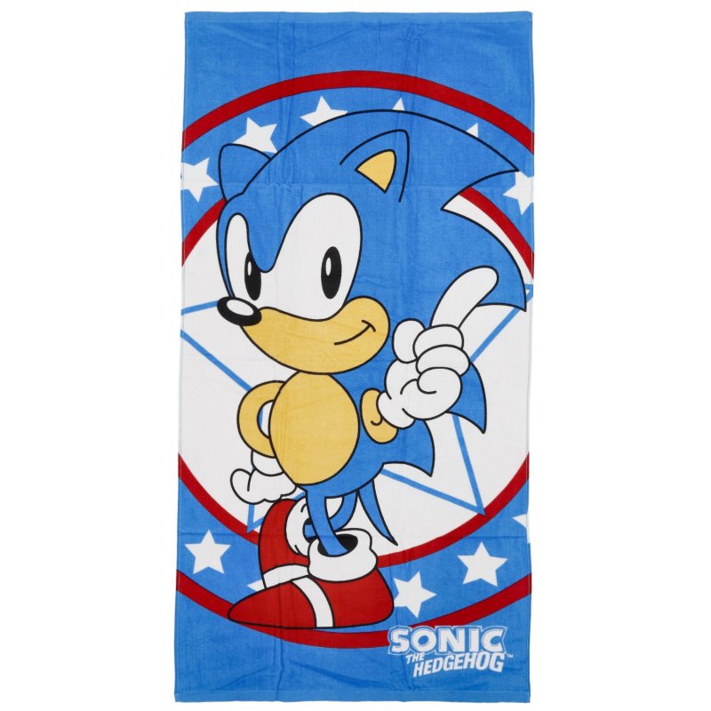 Hravý dětský ručník Sonic X, modrá