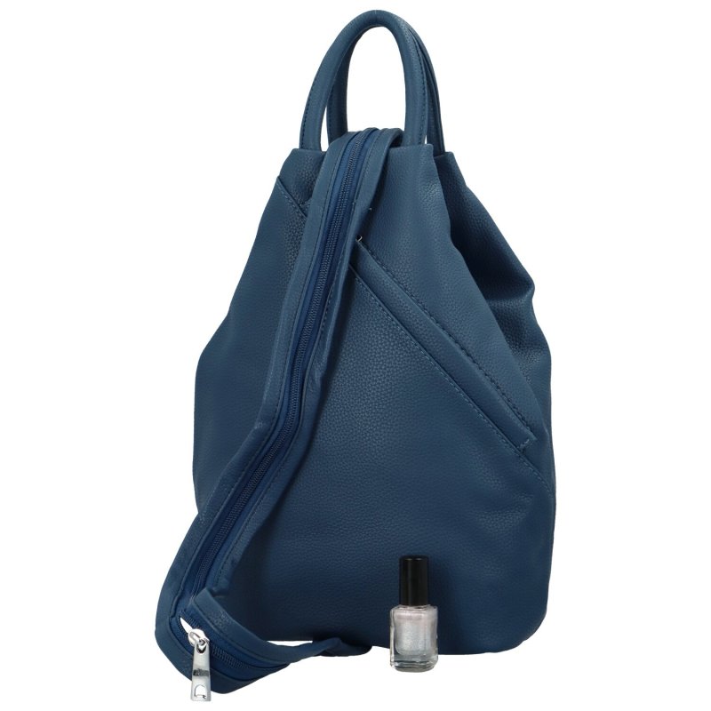 Stylový dámský koženkový batůžek Tutti, modrý
