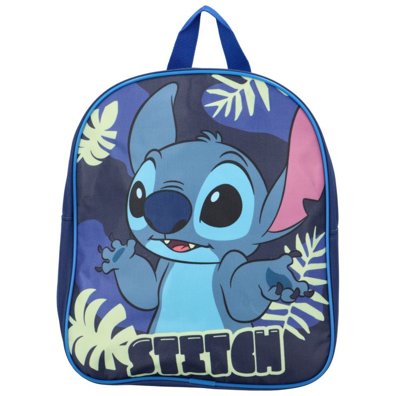 Dětský veselý batůžek s motivem, Stitch tmavě modrý