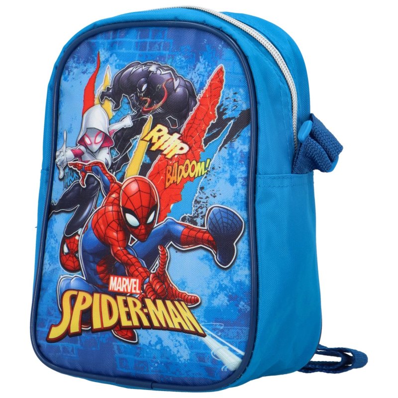 Dětská veselá crossbody taška Spiderman, modrá