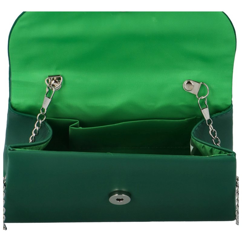 Dámská koženková malá kabelka do ruky Teonea, tmavě zelená