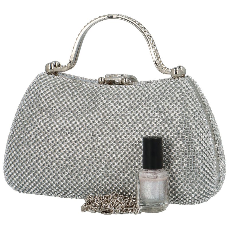 Luxusní dámská kabelka do ruky MOON Keisha, stříbrná