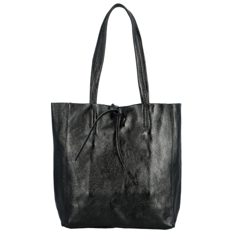 Luxusní dámská kožená kabelka přes rameno Diggian, černá