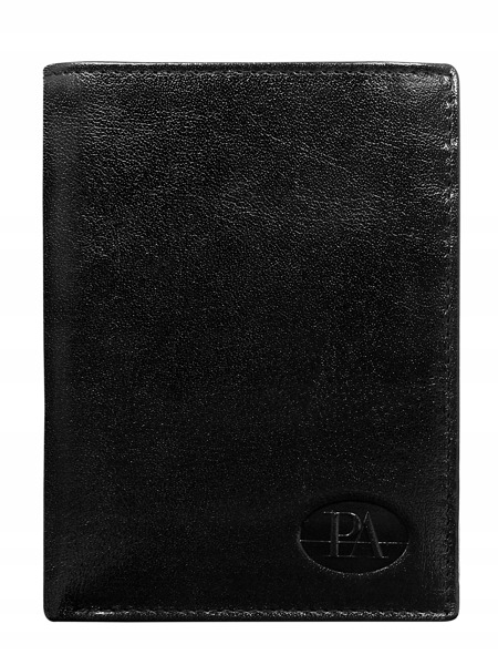 Elegantní pánská kožená peněženka Franco, černá bez přezky