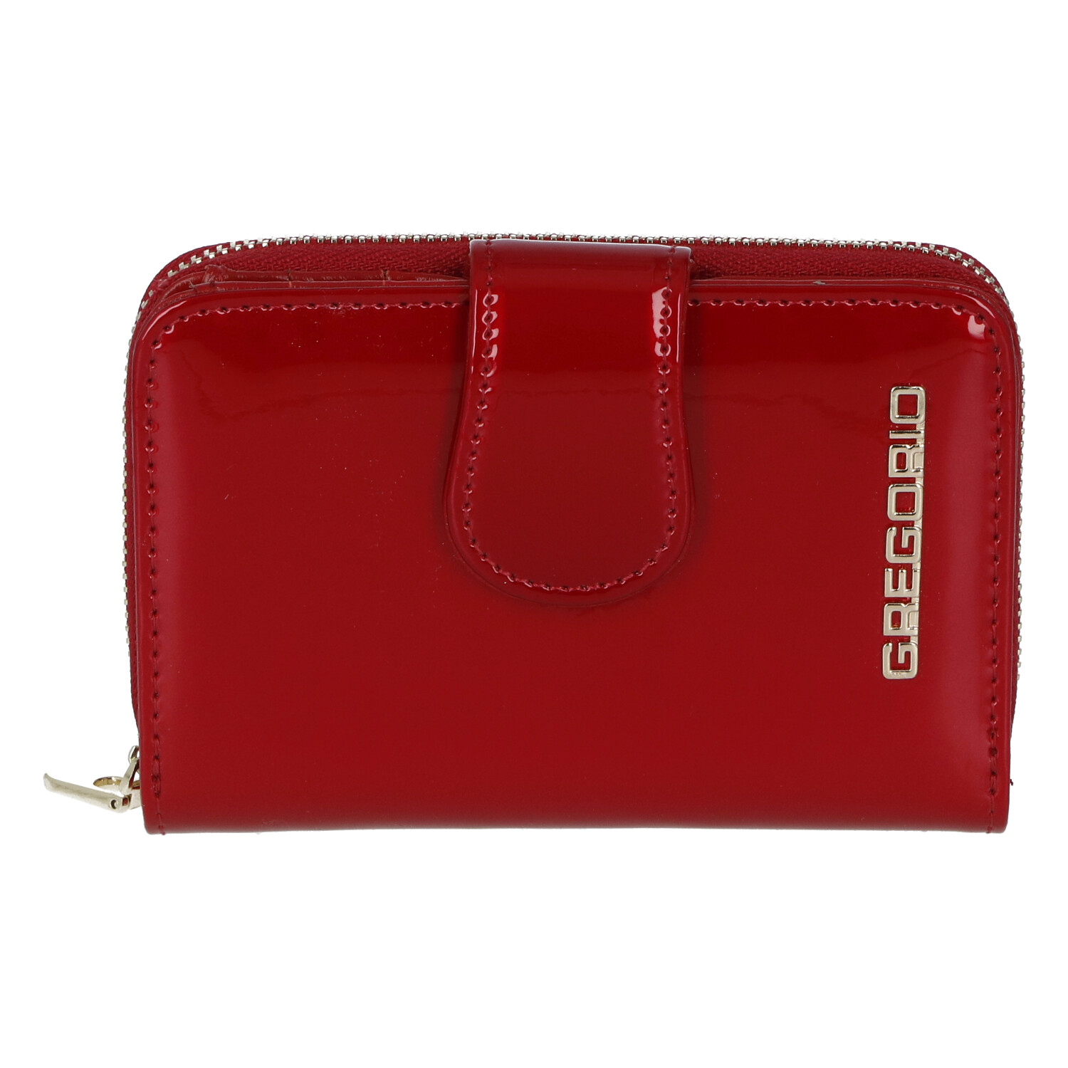 Lakovaná dámská peněženka s klopou Celine, červená