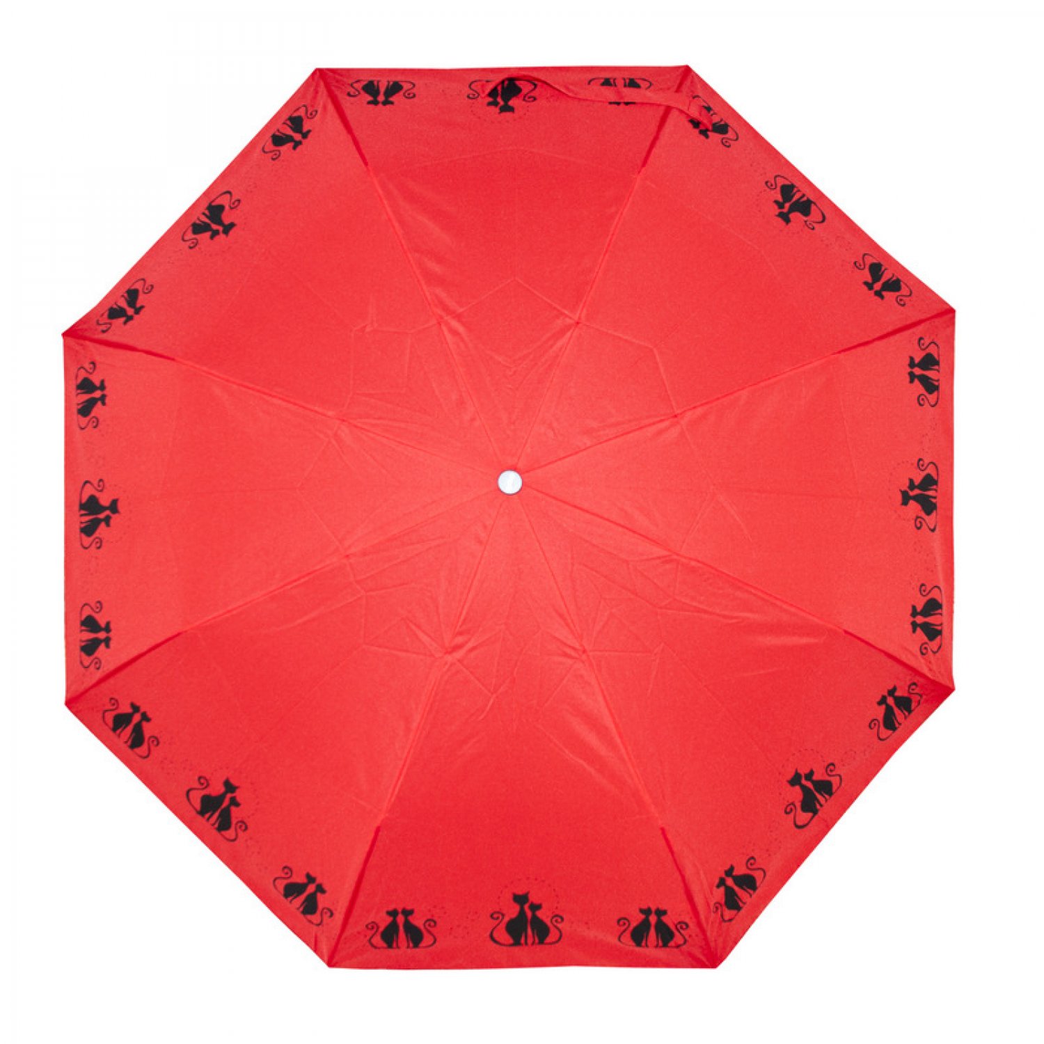 Mini Fiber Dreaming Cats - dámský skládací deštník, červený