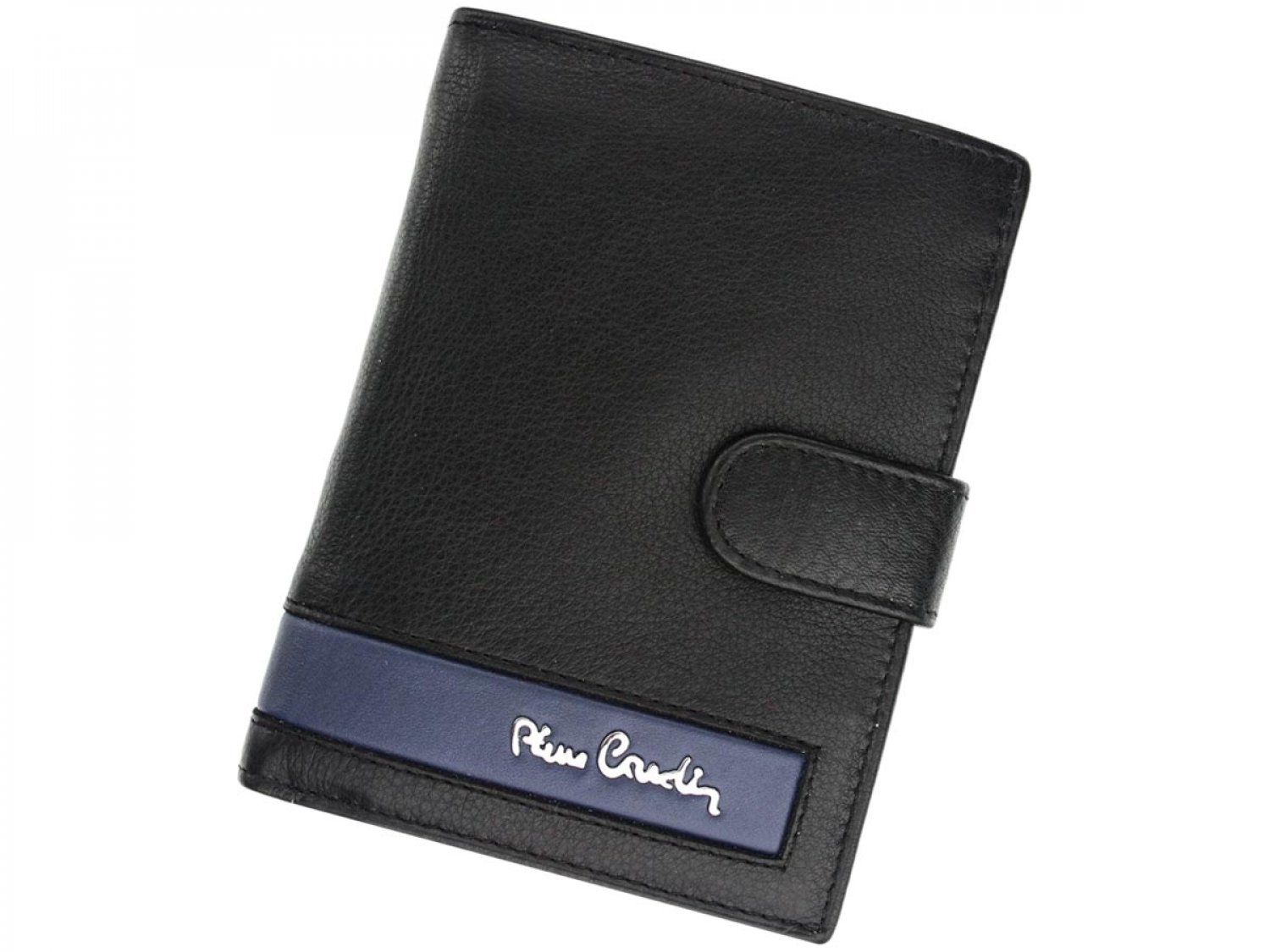 Pánská kožená peněženka Pierre Cardin Paolons, černo-modrá