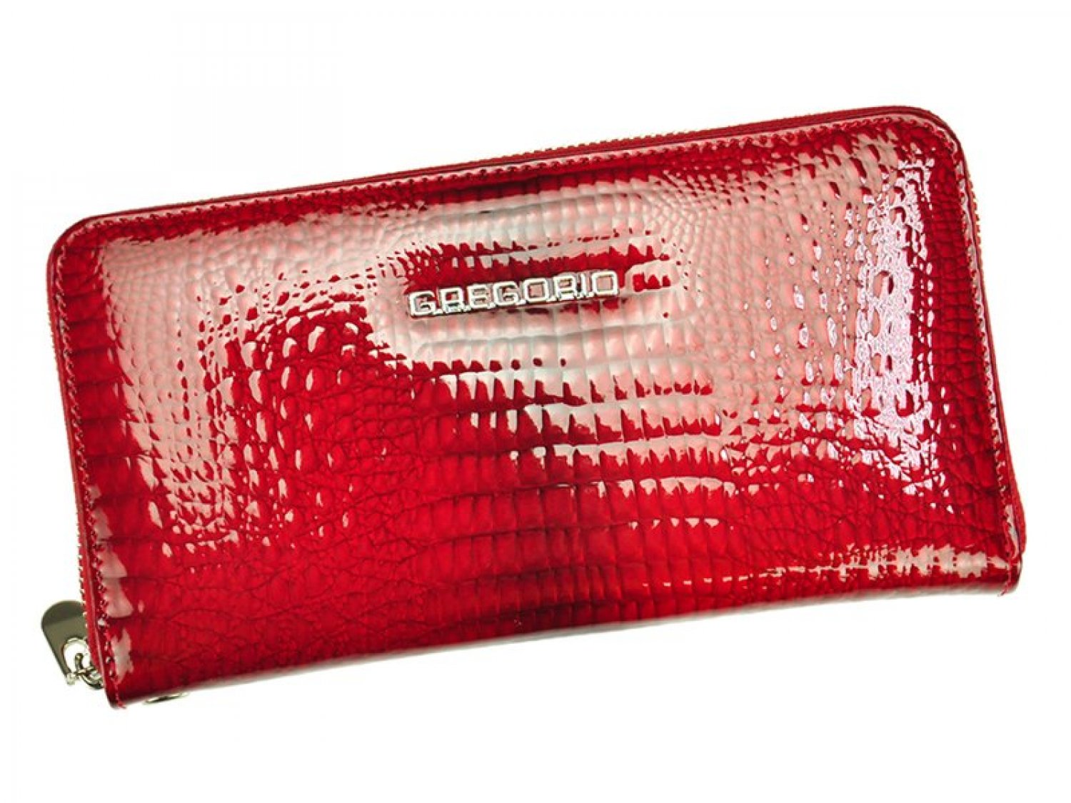 Elegantní dámská kožená peněženka s hadím vzorem Laurenn, červená