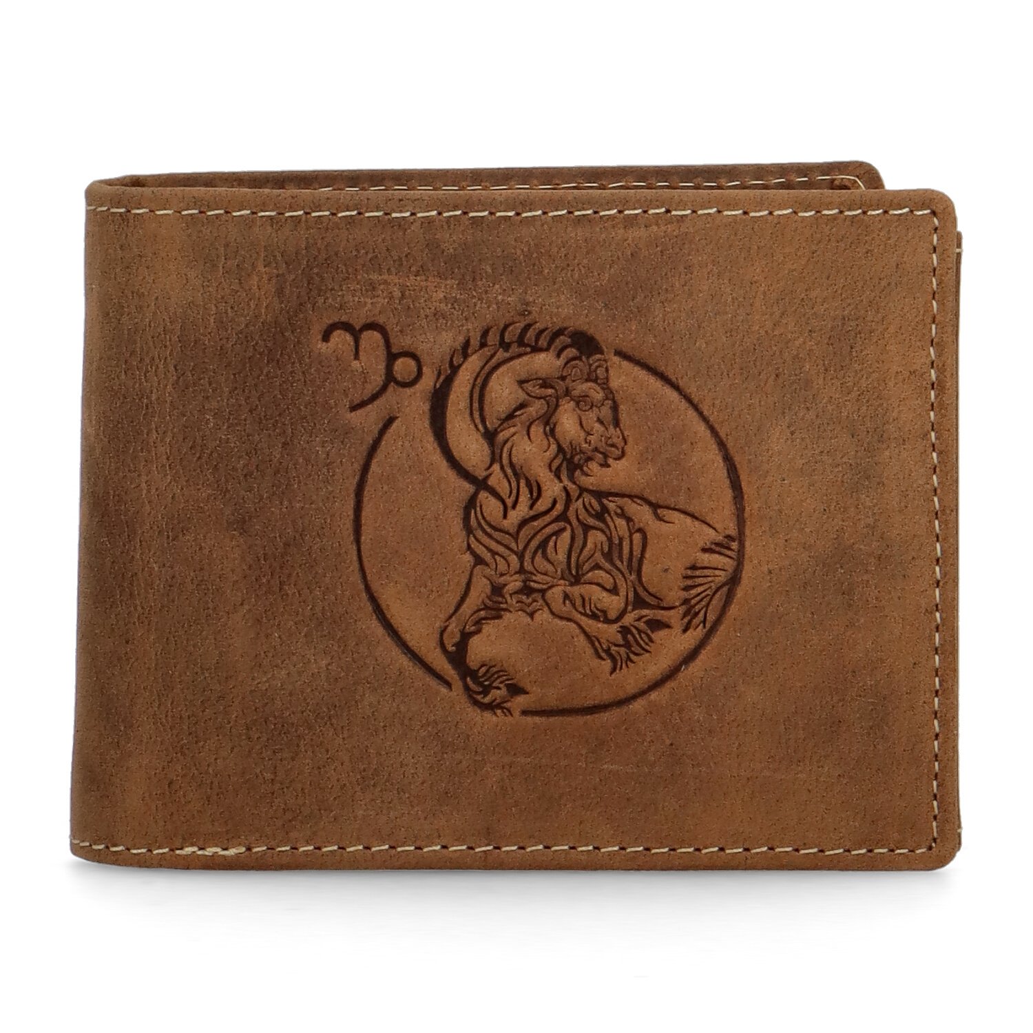 Pánská kožená peněženka Zvěrokruh Kozoroh - Daimon, hnědá